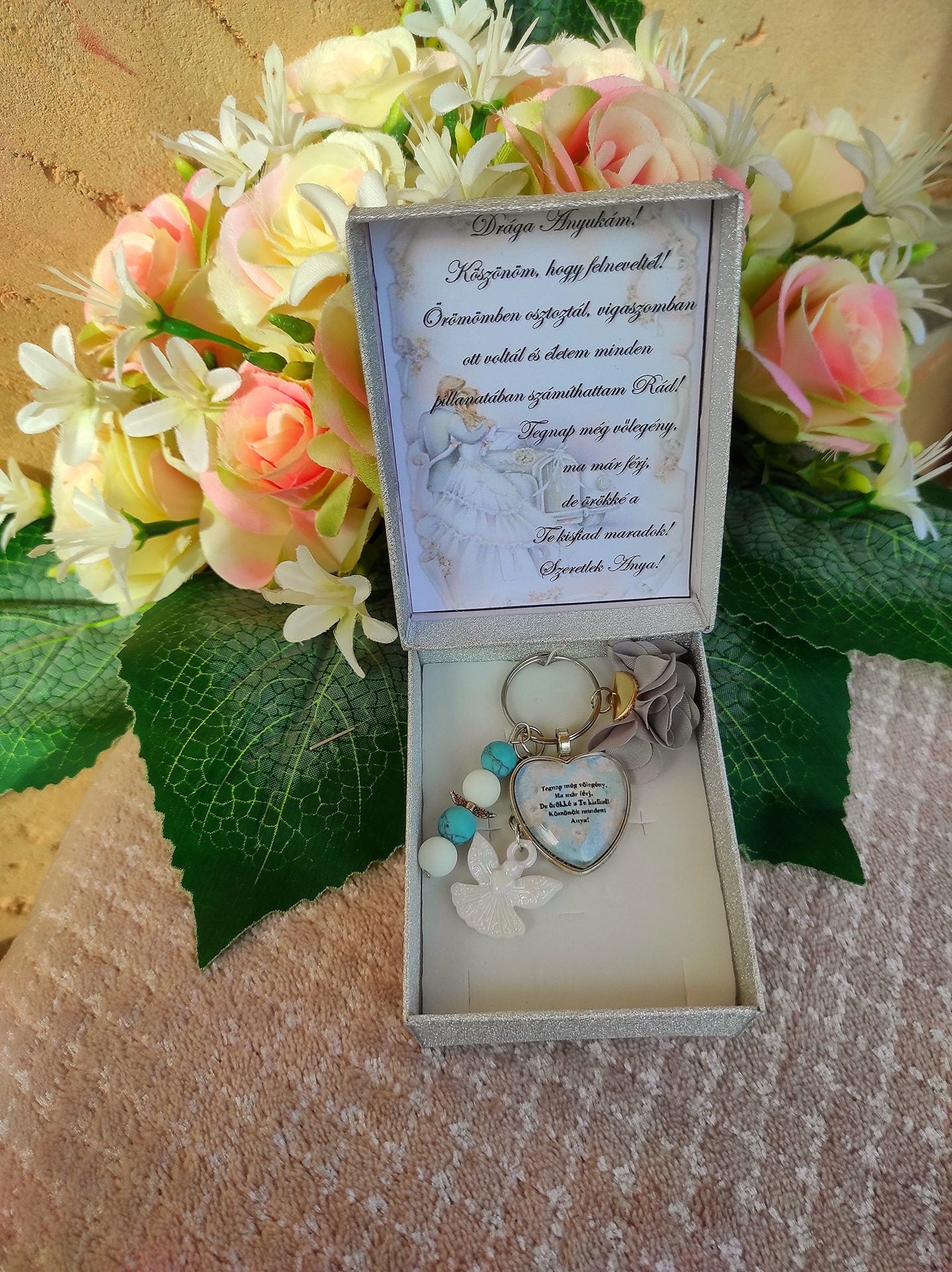 Ajándék örömanya kék szív